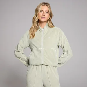 MP Damen Lifestyle Frottee-Trainingsjacke – Mineralgrün - Size XL
