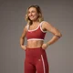 MP X Tatiana Kontrast-Sport-BH mit quadratischem Ausschnitt – Verwaschenes Rostbraun