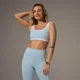 MP X Tatiana Kontrast-Sport-BH mit quadratischem Ausschnitt – Helles Aqua