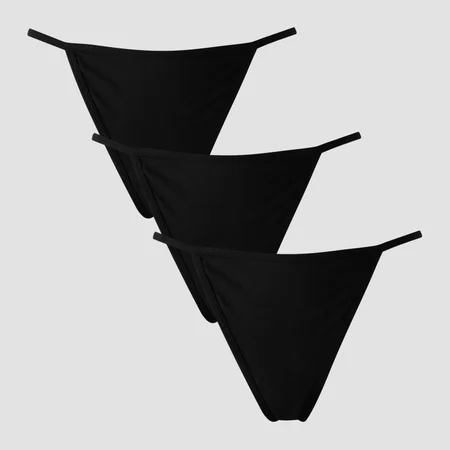 MP Damen G-String mit mittelhohem Bund (3er-Packung) – Schwarz