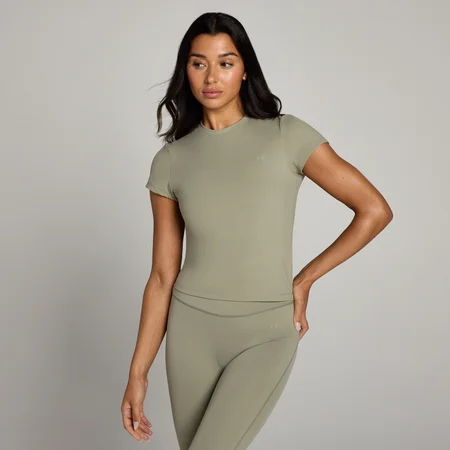 MP Damen Tempo Body Fit Kurzarm-T-Shirt – Brindle