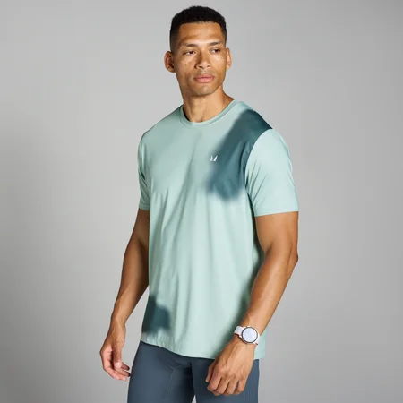 MP Herren Velocity Netz-T-Shirt mit Aufdruck – Grauer Nebel