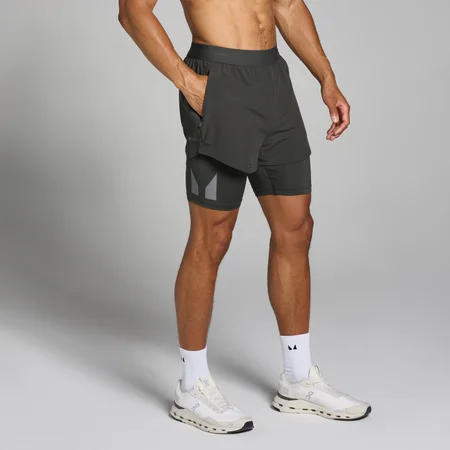 MP Herren Tempo 2-in-1-Shorts – Nachtgrau