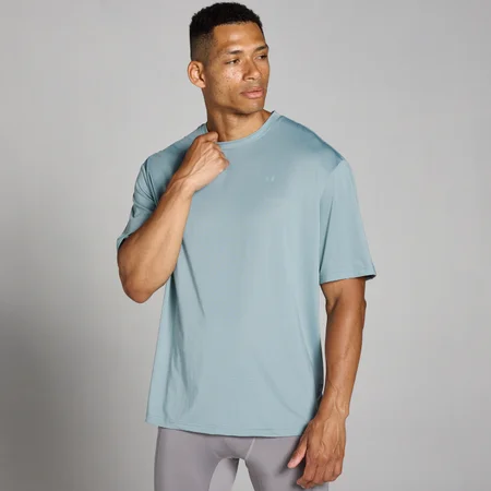 MP Herren Tempo Oversize-Netz-Trainings-T-Shirt – Blei