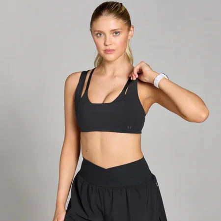 MP Damen Tempo doppellagiger Sport-BH – Schwarz