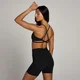MP Damen Tempo Sport-BH mit gekreuzten Rückenträgern – Schwarz