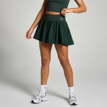 MP Damen Tempo Plisseeskort – Dunkles Smaragdgrün