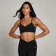 MP Damen Tempo Sport-BH mit geraffter Vorderseite – Schwarz