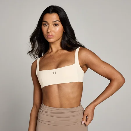 MP Damen Studio Sport-BH mit offenem Rückenausschnitt – Helles Cremeweiß