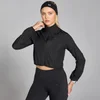 MP Damen Velocity Slim Fit Crop-Windbreaker für Damen – Schwarz