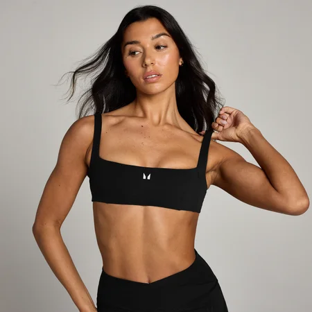 MP Damen Studio Sport-BH mit offenem Rückenausschnitt – Schwarz
