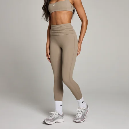 MP Damen Studio Umschlagbare Leggings – Helles Graubraun