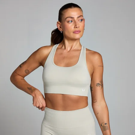 MP Damen Shape Nahtloser Sport-BH — Aschgrau
