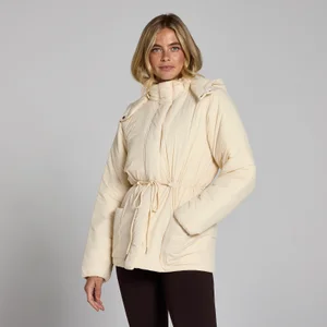 MP Damen Kurze Jacke mit verstellbarem Bund – Helles Cremeweiß - Size S