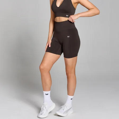 MP Damen Tempo Nahtlose Scrunch-Shorts – Schokolade