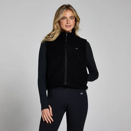 MP Damen Borg Crop-Weste – Schwarz