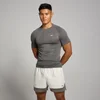 MP Herren Tempo Pillar Graphic Seamless Top - Eisengrau