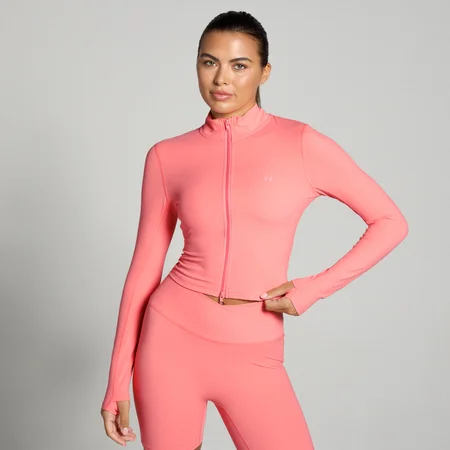 MP Damen Tempo Crop-Jacke – Korallenrosa