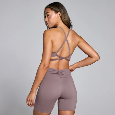 MP Damen Tempo Sport-BH mit Riemchenrücken – Mokka