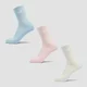 MP Unisex-Crew-Socken (3er-Packung) – Baumwolle/Babyrosa/Babyblau
