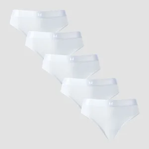 MP Damen Bikinislip mit mittelhohem Bund (5er-Packung) – Weiß - Size M