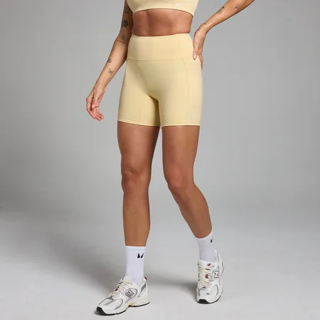 MP Damen Active Radlerhose mit Taschen – Buttermilch