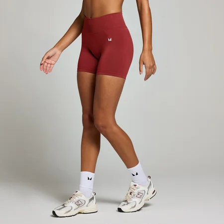MP Damen Nahtlose Unsichtbar-Scrunch-Shorts – Kirsche