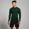 MP Herren Tempo nahtloses Langarmshirt mit Grafikelement – Dunkles Smaragdgrün