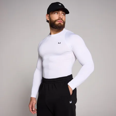 MP Herren Training Langarm-Baselayer – Weiß