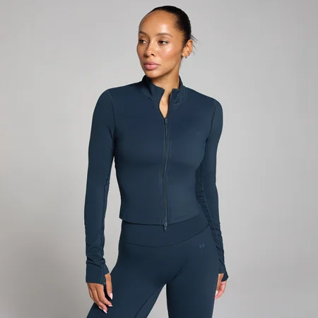 MP Damen Tempo Crop-Jacke – Dunkles Saphirblau