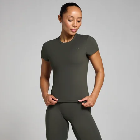 MP Damen Tempo Body Fit Kurzarm-T-Shirt – Nachtgrau