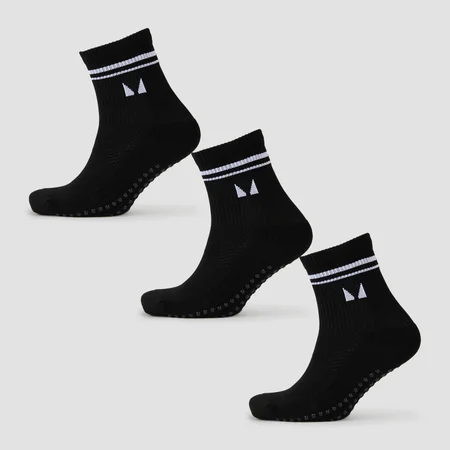 MP Pilates-Socken (3er Pack) – Schwarz