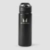 Myprotein Flip-Trinkhalmflasche aus recyceltem Metall, 500 ml – Schwarz