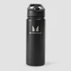 Myprotein Flip-Trinkhalmflasche aus recyceltem Metall, 500 ml – Schwarz