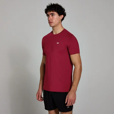 MP Herren Active Gitter-T-Shirt – Dunkelrot