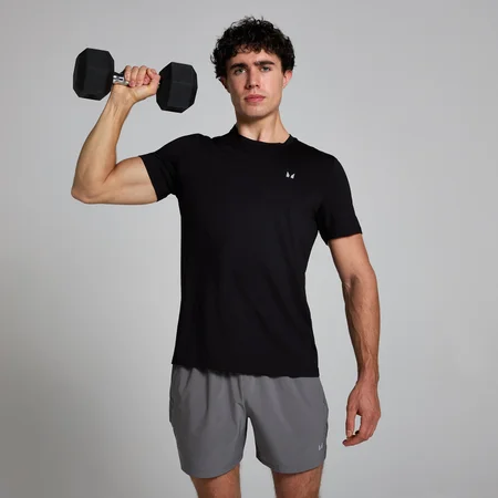 MP Herren Active Gitter-T-Shirt – Schwarz