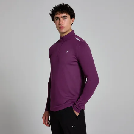MP Herren Active Top mit 1/4-Reißverschluss – Violett