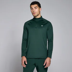 MP Herren Trainingstop mit ¼-Reißverschluss – Dunkles Smaragdgrün - Size M