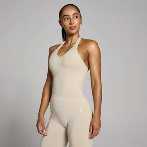MP Damen Tempo Nahtlos Neckholder-Top - Wüstensand - Size XS