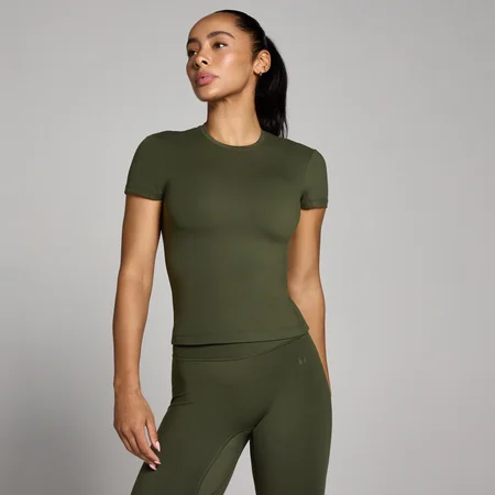MP Damen Tempo Body Fit Kurzarm-T-Shirt - Waldgrün