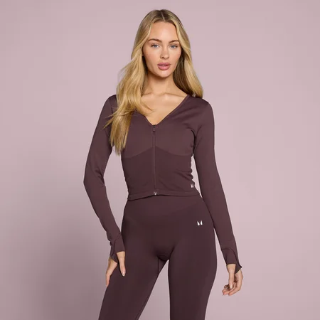 MP Damen Tempo Nahtlos Verkürzte Jacke - Fudge
