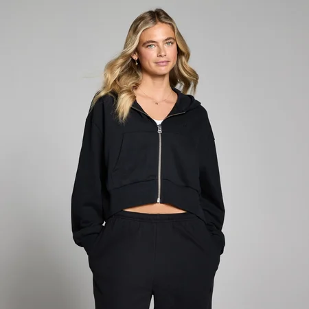 MP Damen Lifestyle Durchgehender Reißverschluss Hoodie - Schwarz Verwaschen