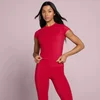 MP Damen Tempo Body Fit Kurzarm T-Shirt - Rosenrot