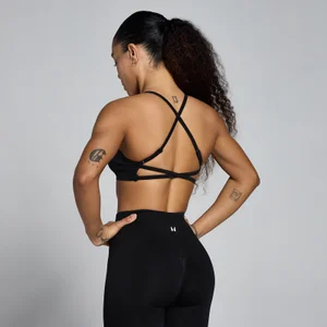 MP Damen Lift Seamless Strappy BH – Schwarz - Size XS