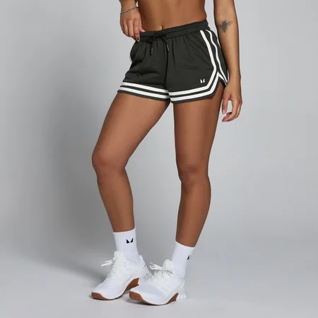 MP Lift Contrast Mesh Shorts für Damen – Vintage-Schwarz