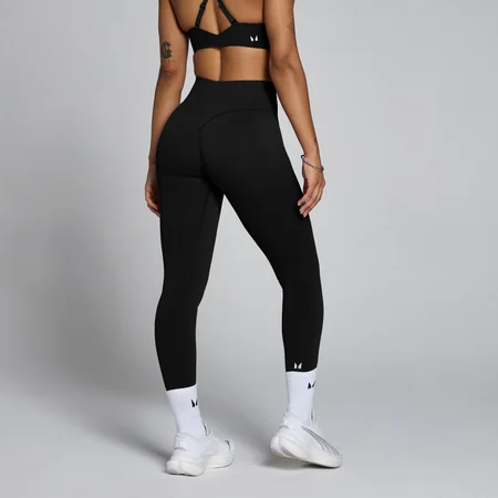 MP Damen Tempo Mid Rise Nahtlos Leggings - Schwarz
