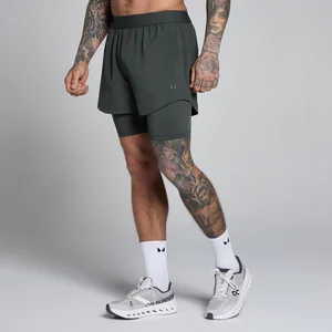 MP Herren Hybrid 5" 2-in-1 Shorts - Schwarz Verwaschen - Size XS