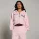 MP Damen Move Club Graphic Leicht Loopback Durchgehender Reißverschluss Hoodie - Blush