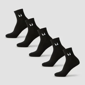 MP Unisex Knöchelsocken (5er-Pack) - Schwarz - Size UK 9-11