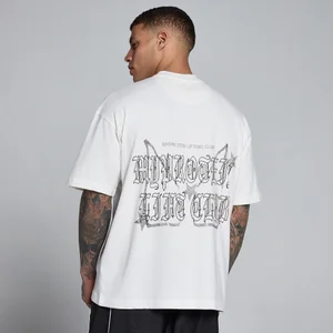 MP Herren Lift Grafik Vintage Oversized-Baumwoll-T-Shirt – Vintage-Weiß - Size S